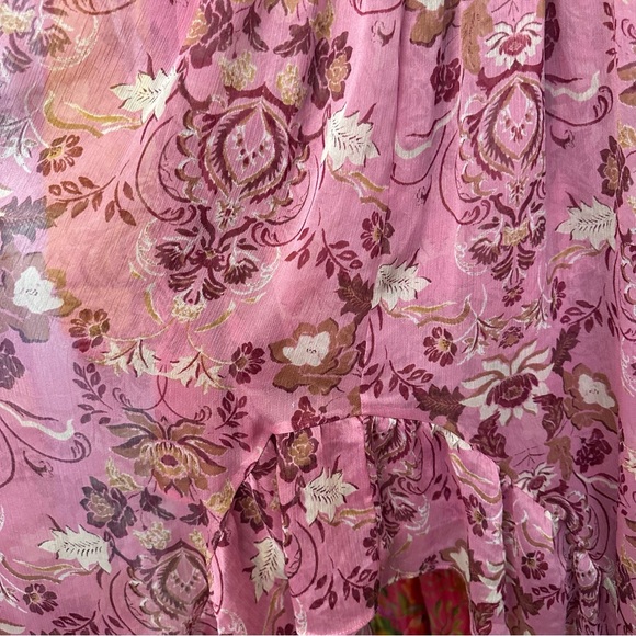 Misa Los Angeles Vola Dress in Cristobal Mirror Flora One Shoulder Ruffle Medium - Picture 5 of 9